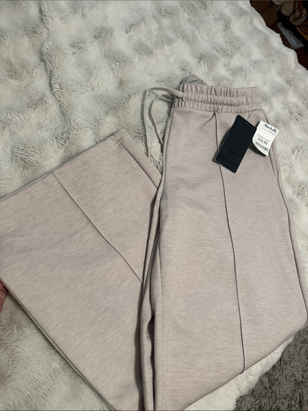 Womens Cozy Drawstring Sweatpants - Cream brand new w tags - Picture 4 of 14